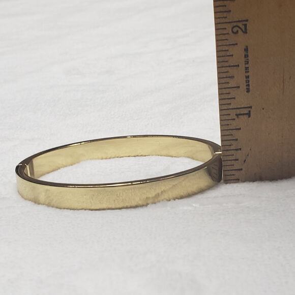 Vintage Baubler & Stila Bracelet – Gold Oval Bangle Magnetic Clasp 6.5–7.5” Fit - Picture 6 of 10